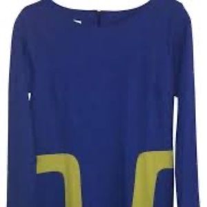 Britt Ryan Blue/Lime Work/Office Dress